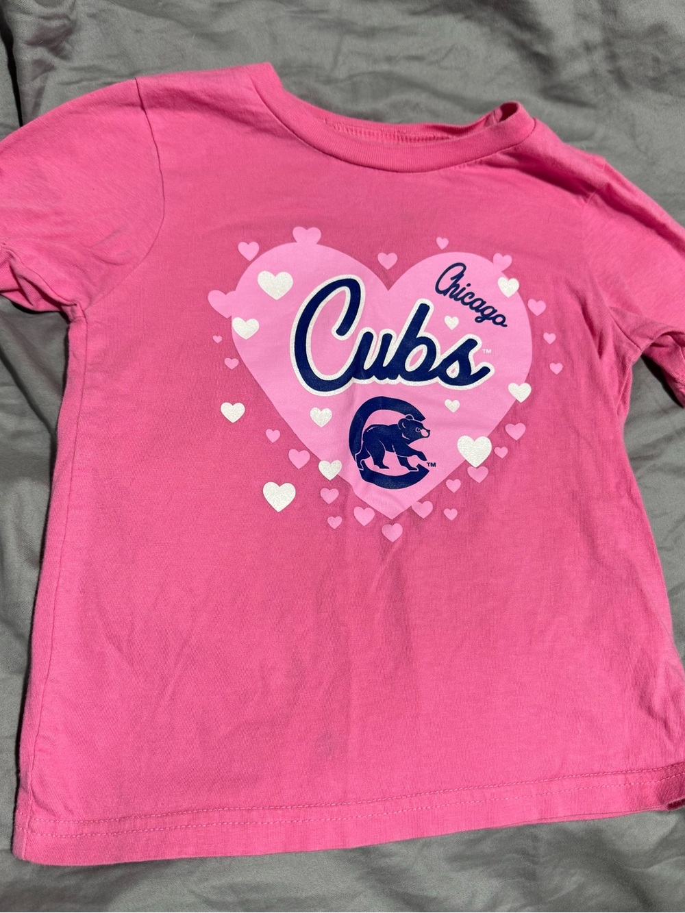 Genuine Merchandise Pink Chicago Cubs Heart Tee